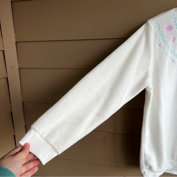 Vintage 90s Floral Crewneck Sweater - Size M - Picture 3 of 7